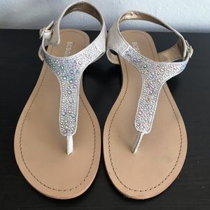 BCBGeneration Flat Jeweled Thong Sandals